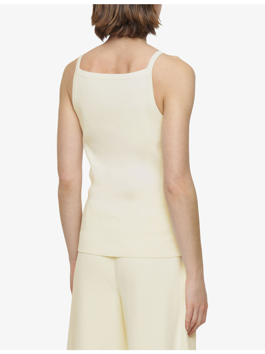 Square-Neck Slim-Fit Stretch-Knit Vest - 4