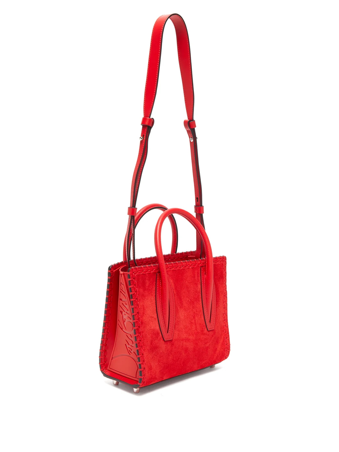 Paloma suede and leather shoulder bag - 4