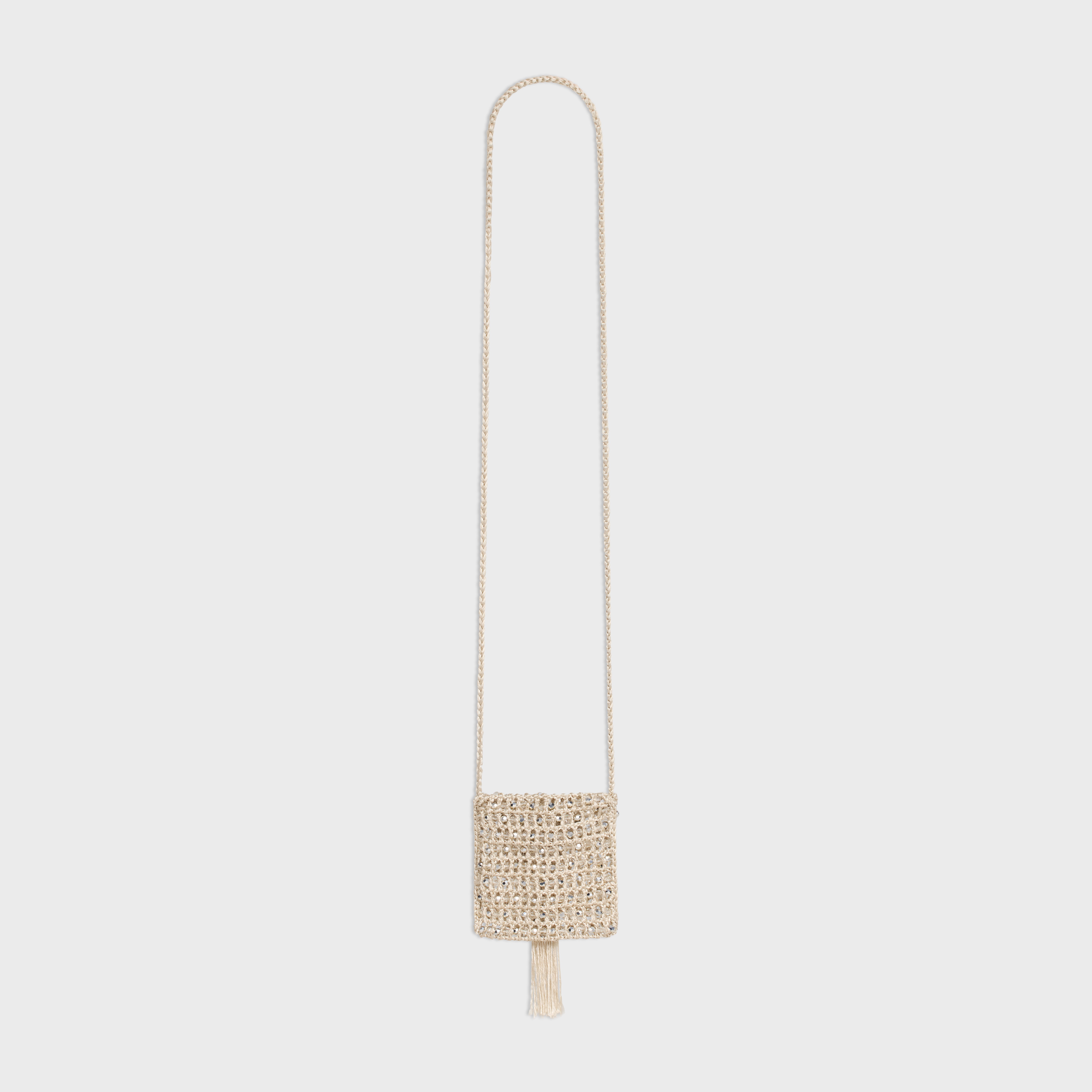 mini bag in crocheted silk and pearls - 2