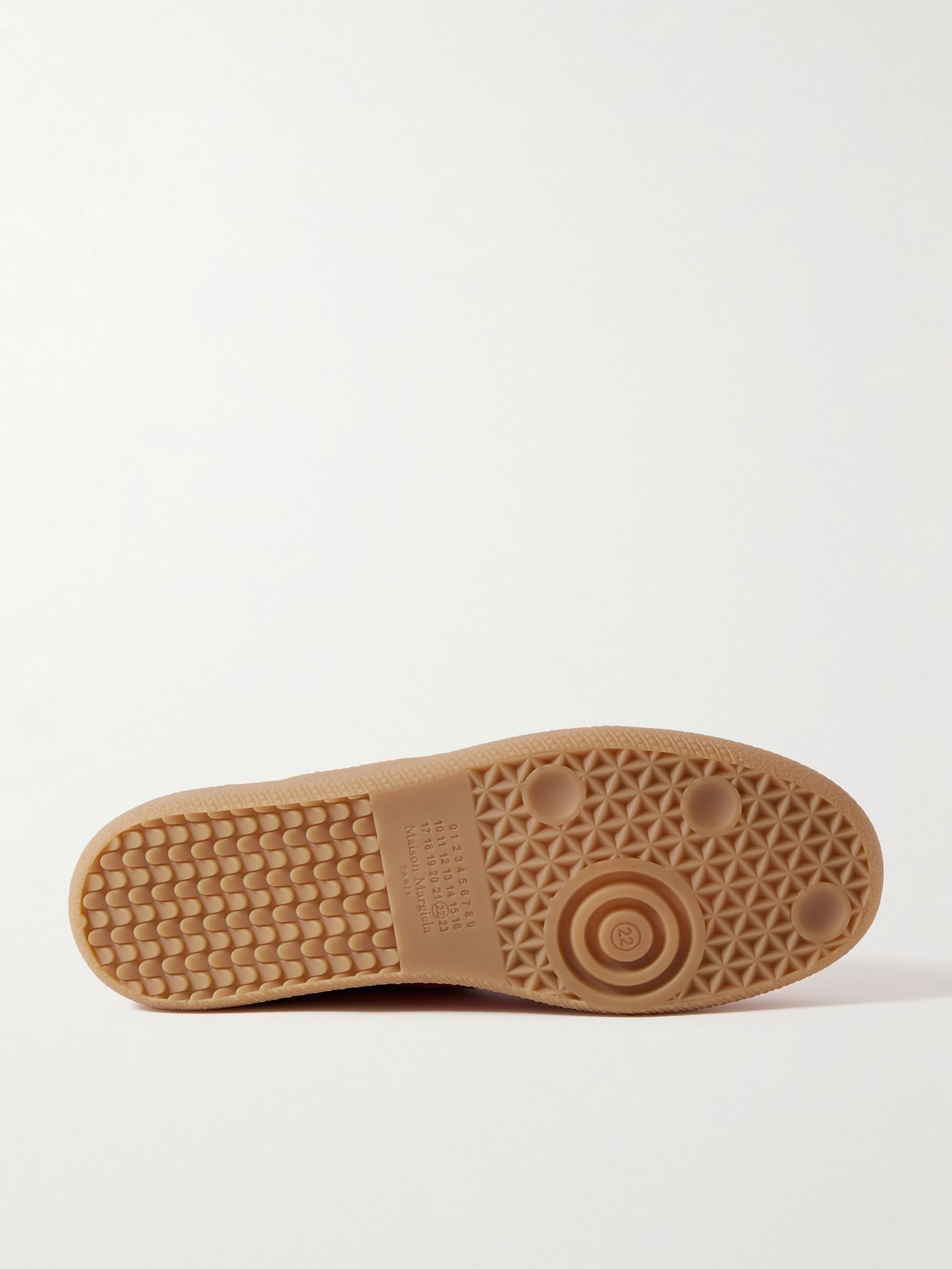 Replica Leather and Suede Sneakers Red - 3
