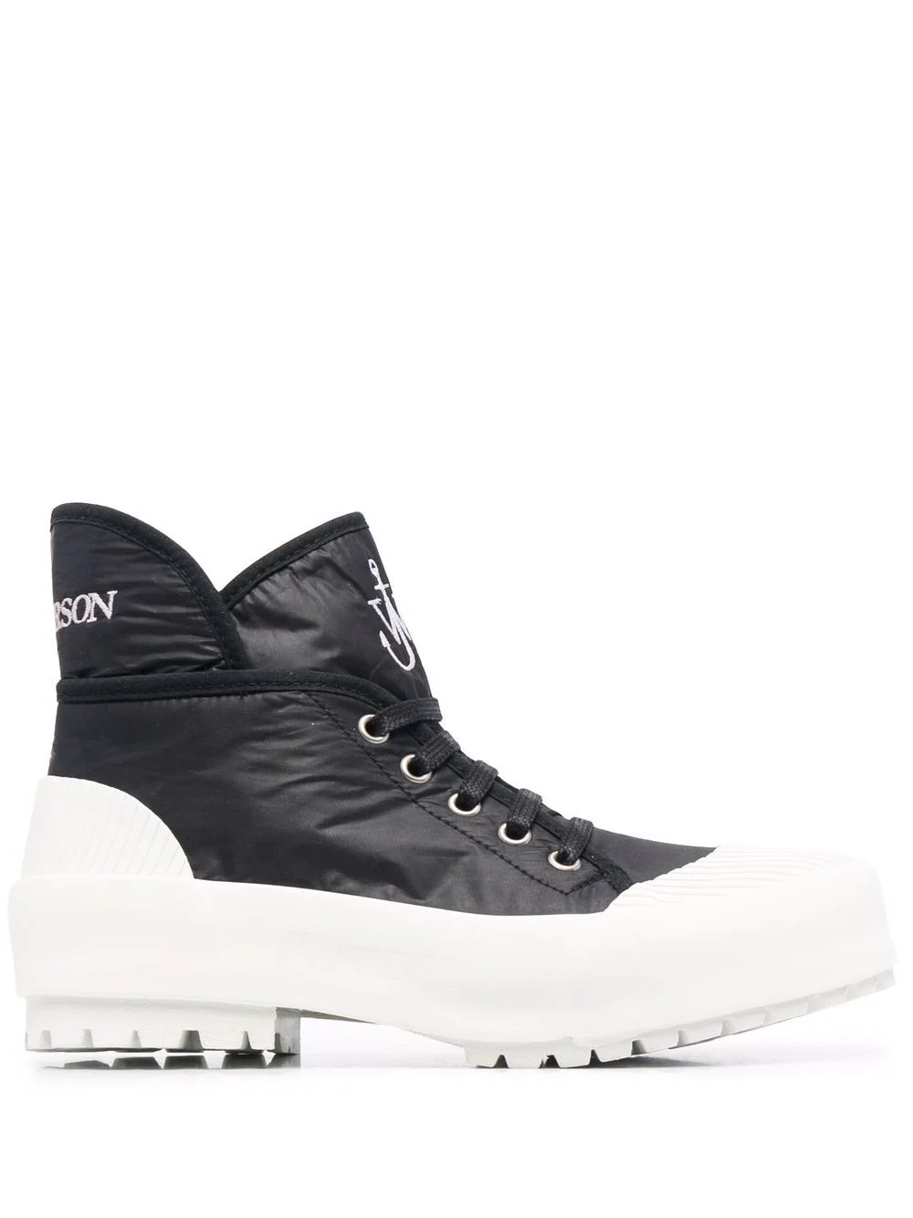 high-top two-tone sneakers - 1