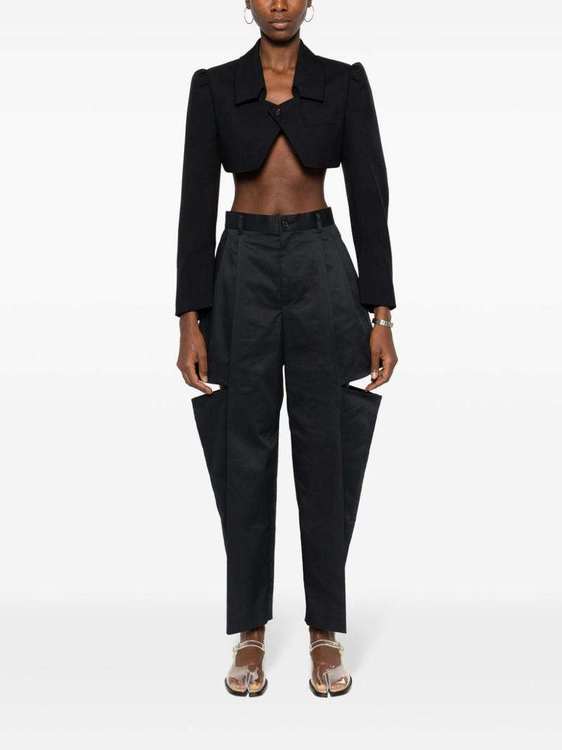 Noir Kei Ninomiya pleated cut-out straight trousers outlook