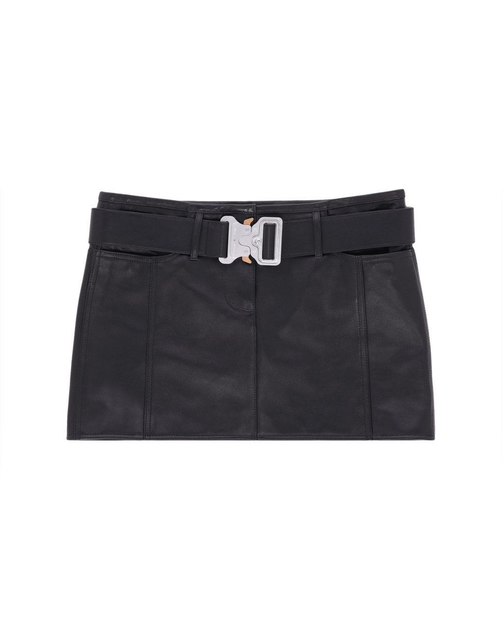 LEATHER SKIRT WITH BELT - 1