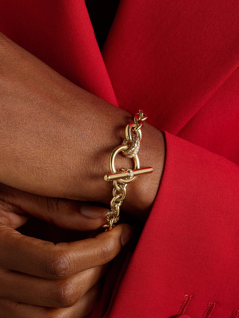 DAVID YURMAN DY Mercer® 18-karat gold diamond bracelet Gold outlook