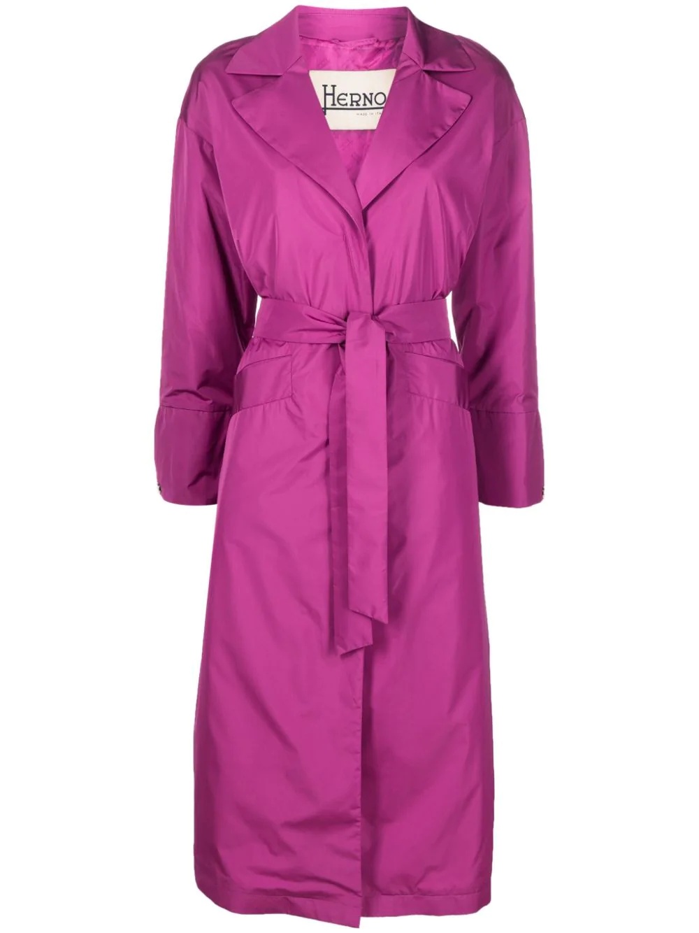 belted trench coat - 1