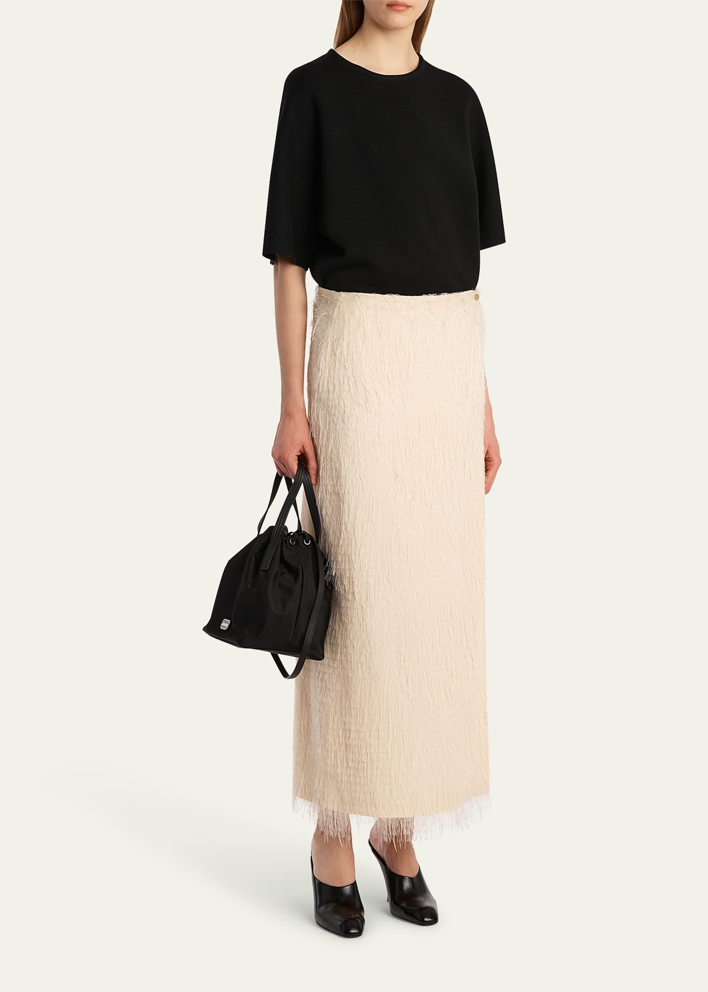Warren Elbow-Sleeve Wool-Blend Top - 2