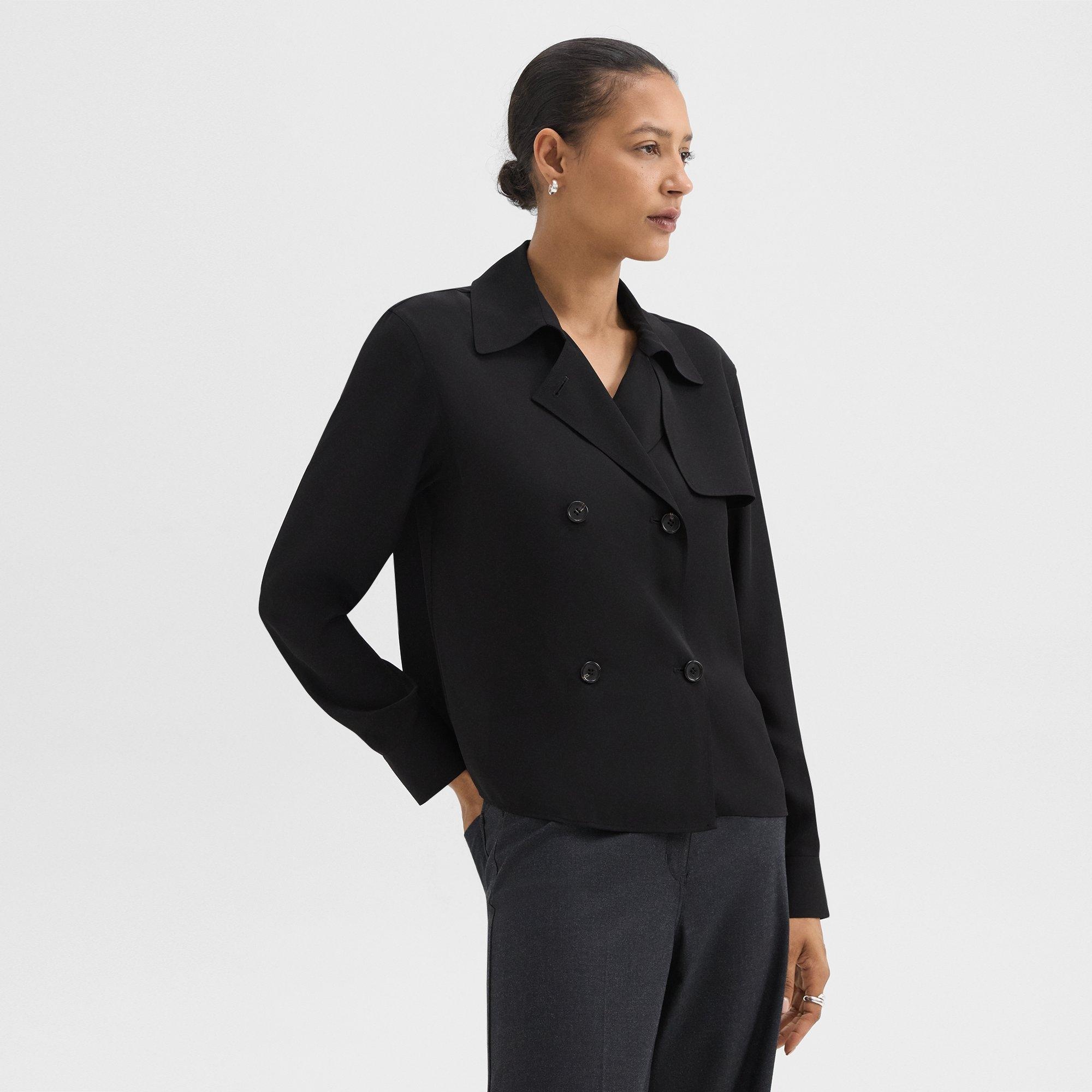 Trench Blouse in Recycled Georgette - 2