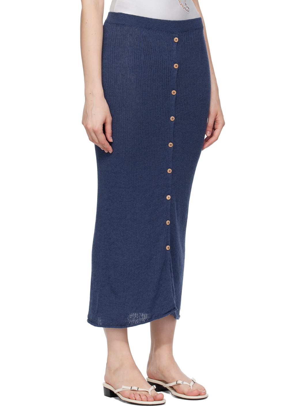 Blue Drip Midi Skirt - 2