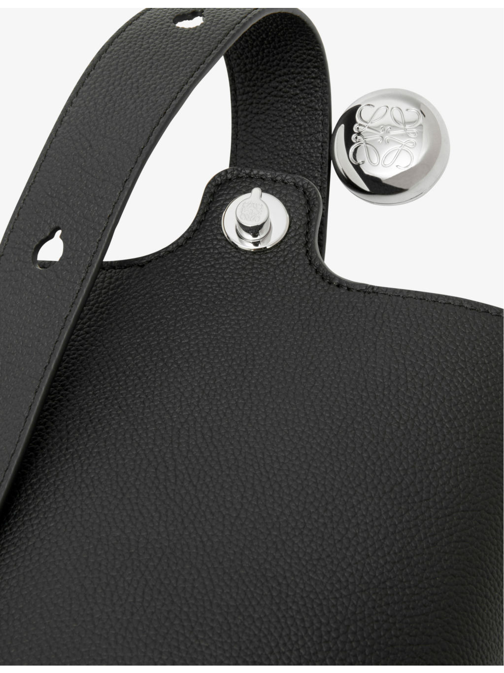 Pebble mini leather bucket bag - 4