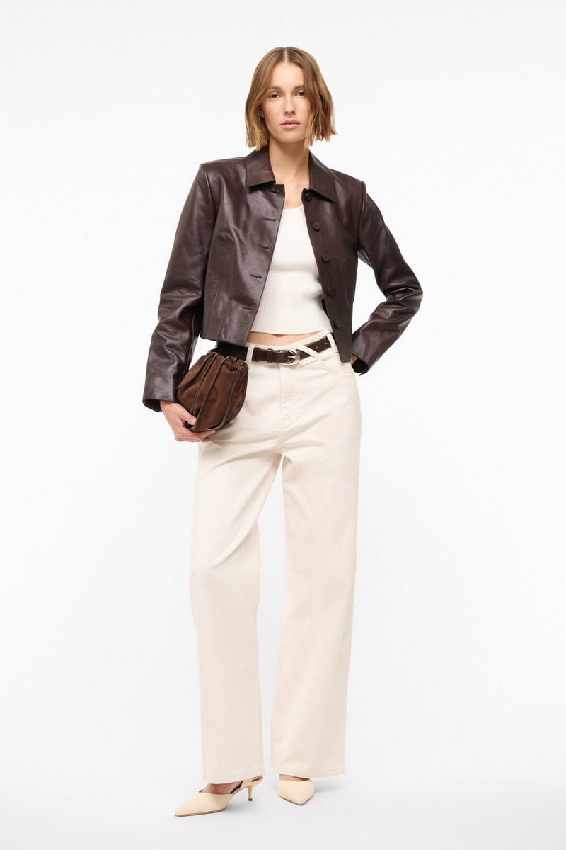 STAUD STAUD LEATHER MARINO JACKET TIRAMISU outlook