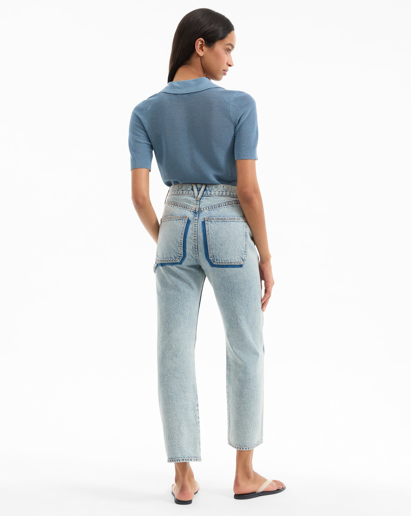 DYLAN PATCH-FRONT STRAIGHT-LEG JEANS - 6