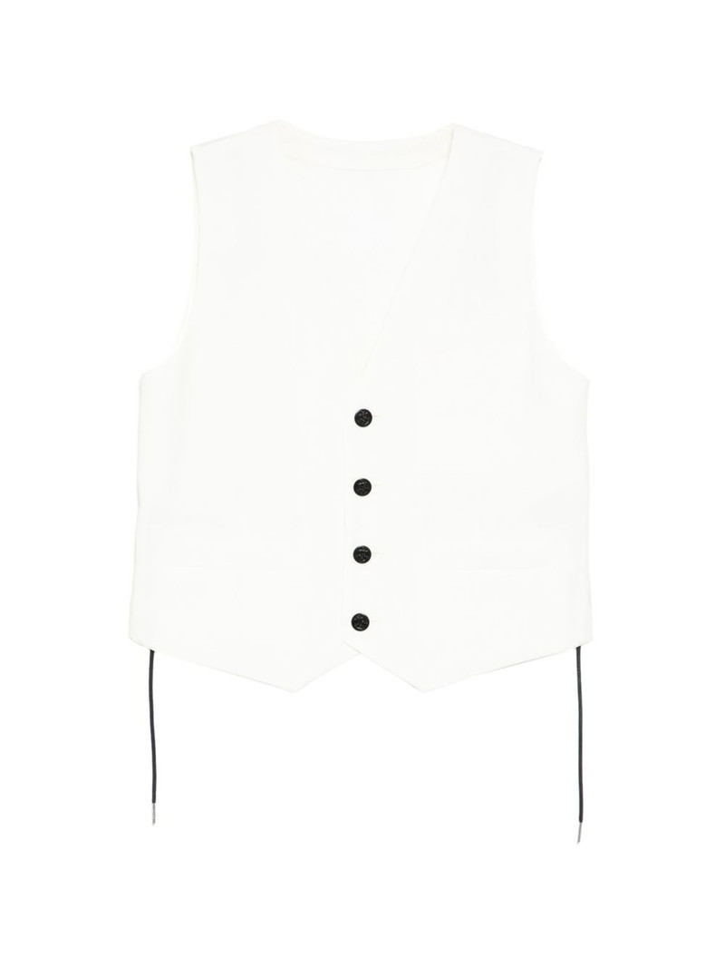 v-neck sleeveless blazer 1