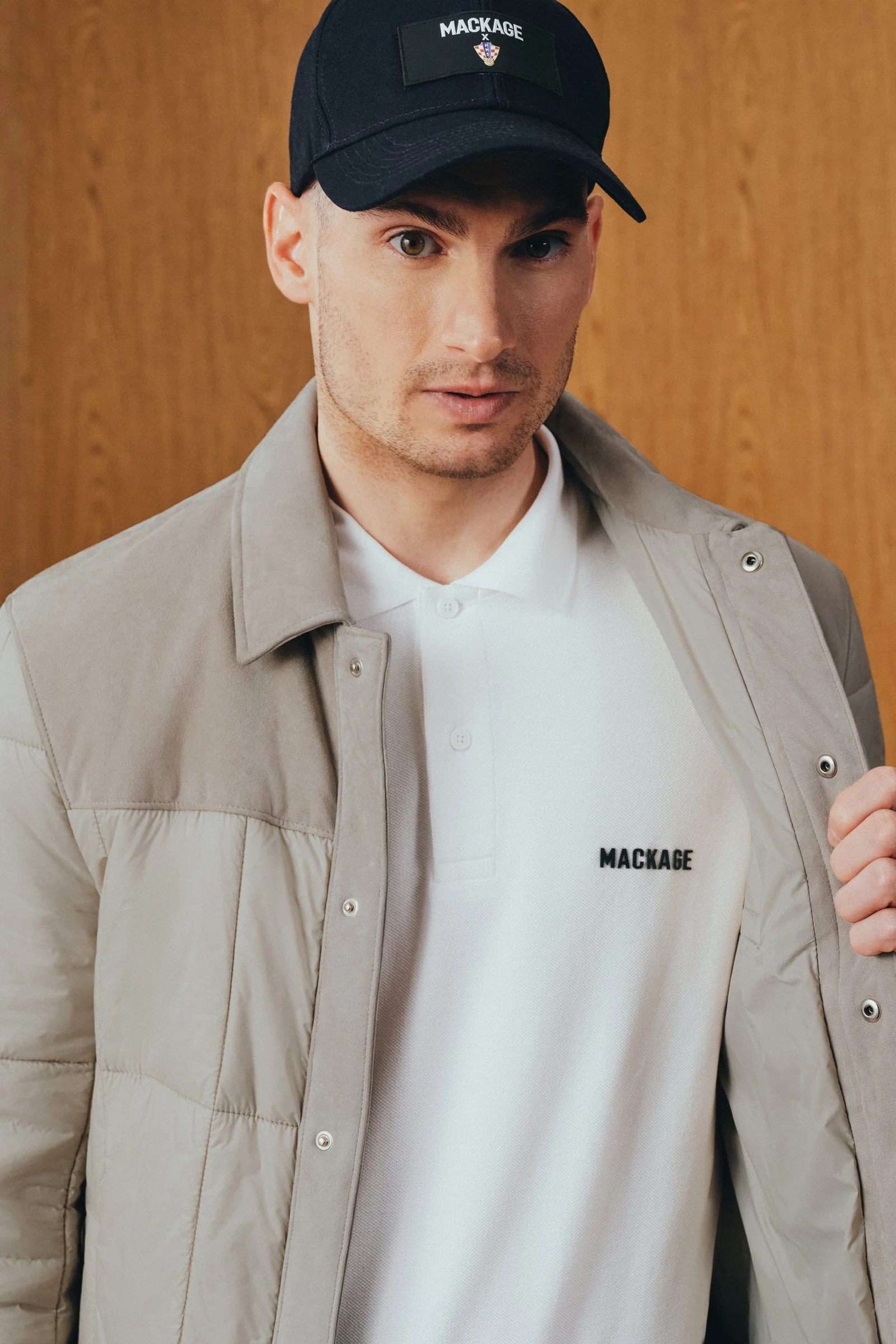 HENRIK Mixed-Media Suede Shirt Jacket - 1