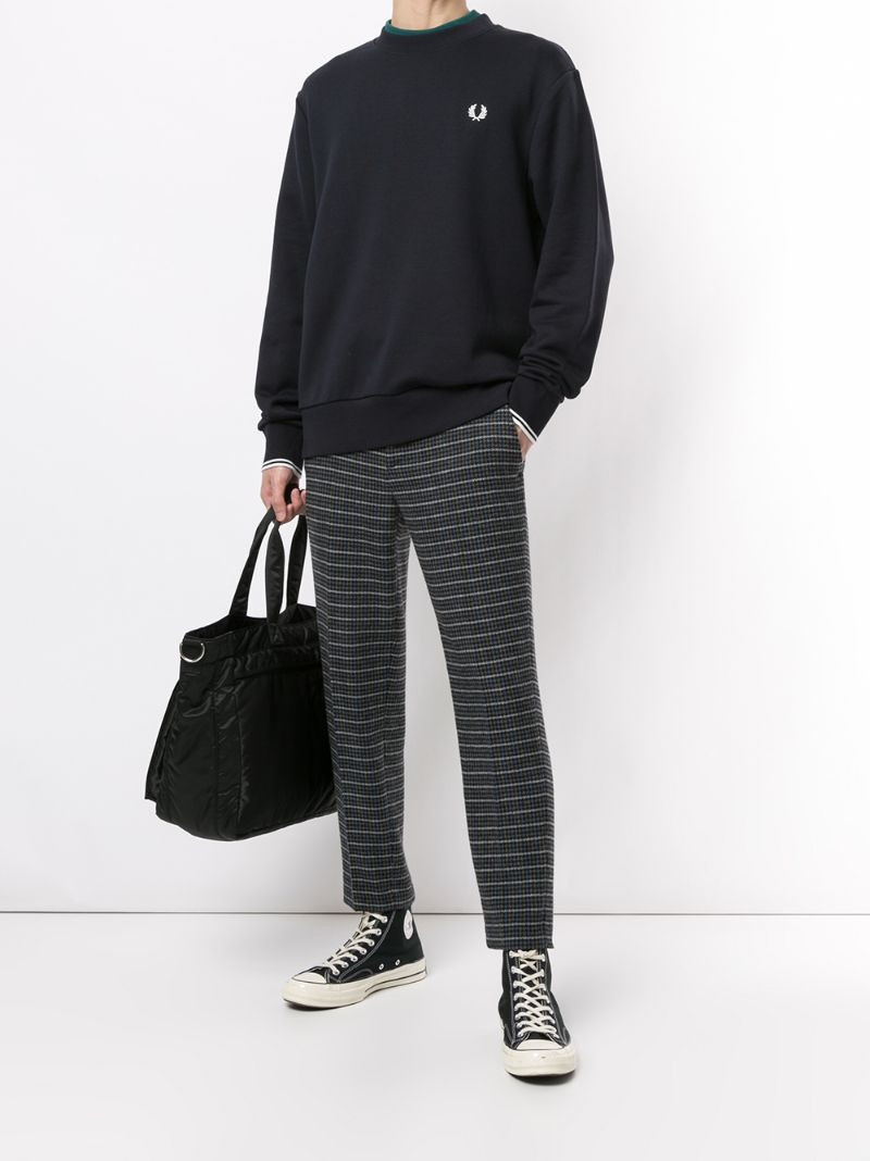 Fred Perry logo-embroidered wool-cotton jumper outlook