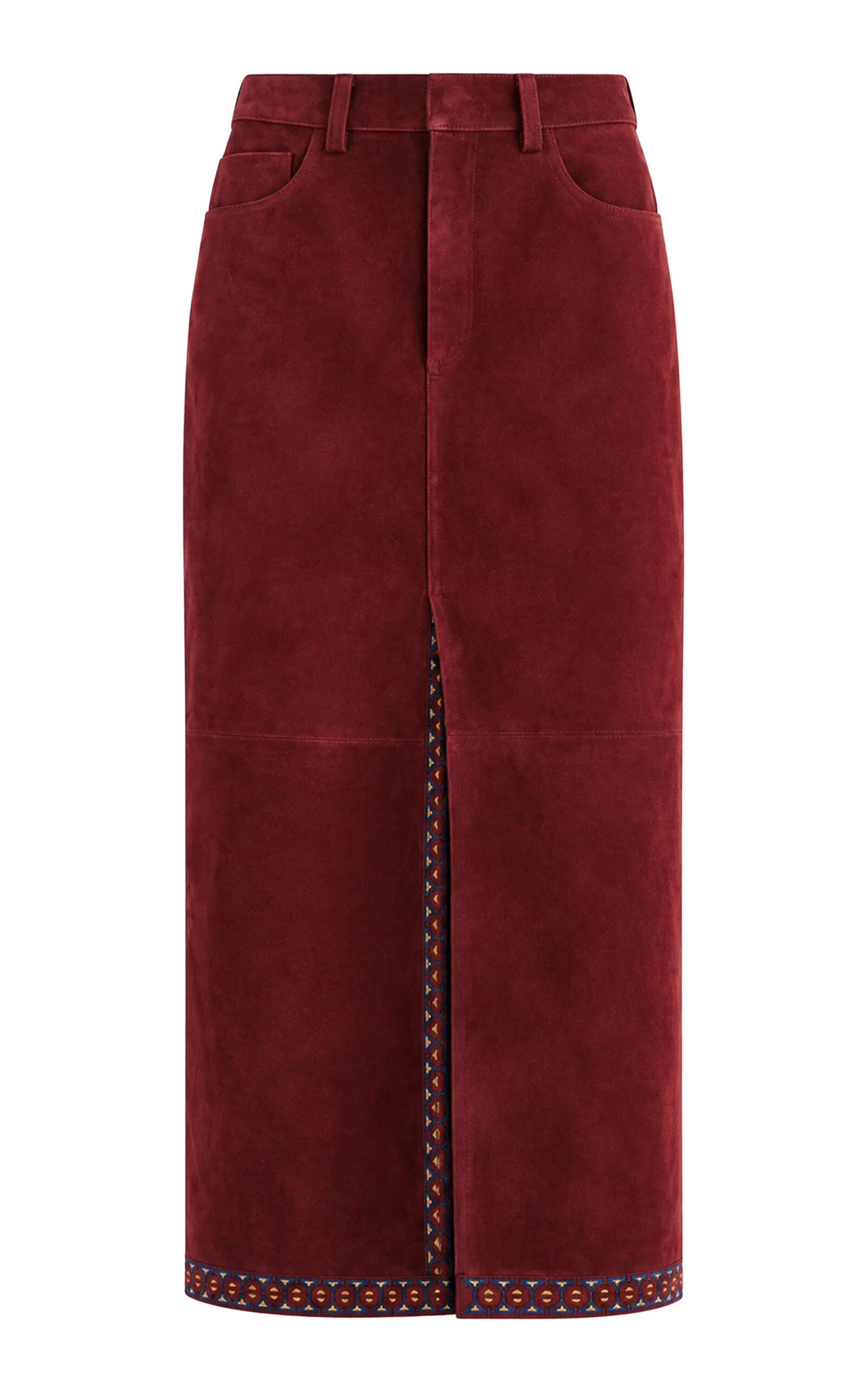 Alma Suede Midi Skirt - 1