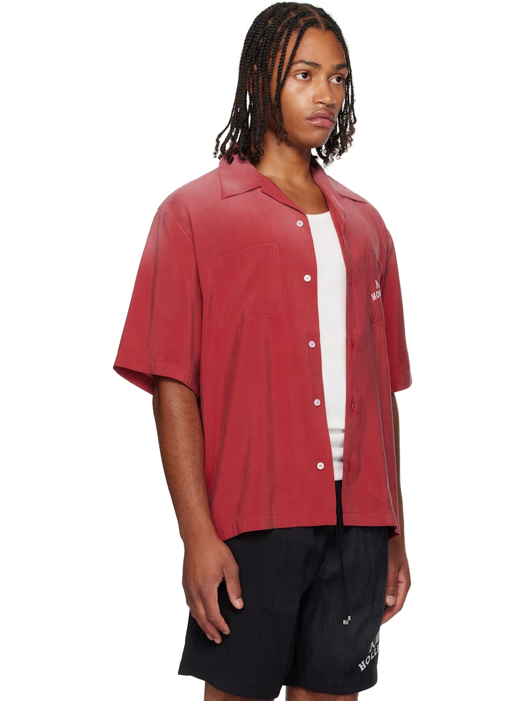 Red 'AMIRI Hollywood' Bowling Shirt - 2