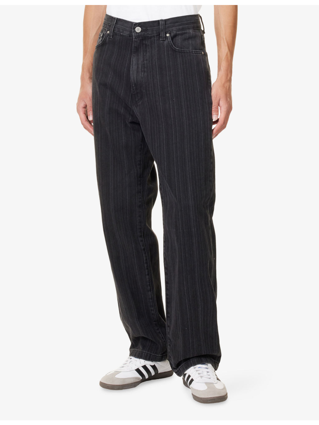 Rylan Striped Wide-Leg Relaxed-Fit Denim Jeans - 3