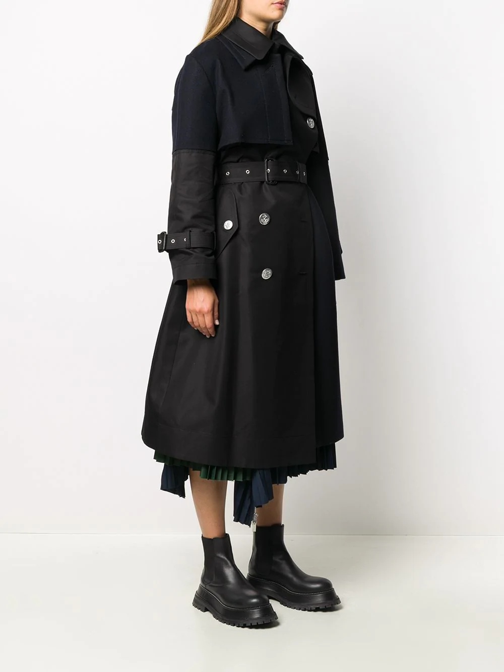 belted double-vent trench coat - 3