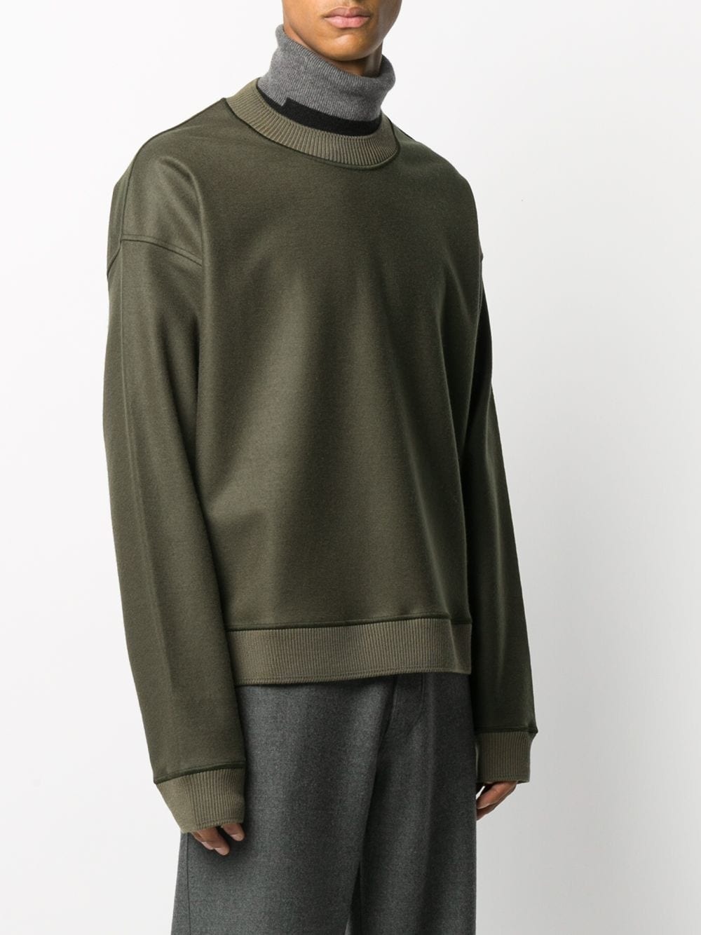 crew neck wool sweatshirt - 3