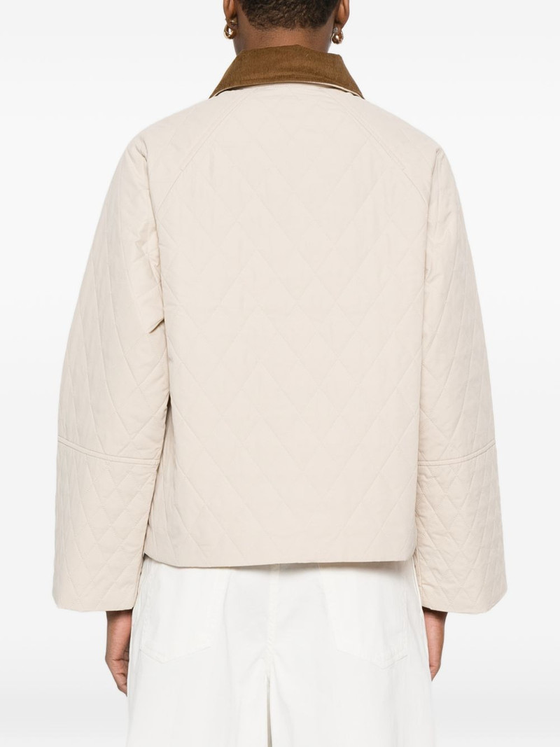 quilted corduroy-collar jacket 4