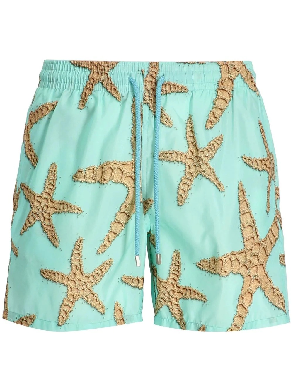 starfish-print swimming shorts - 1