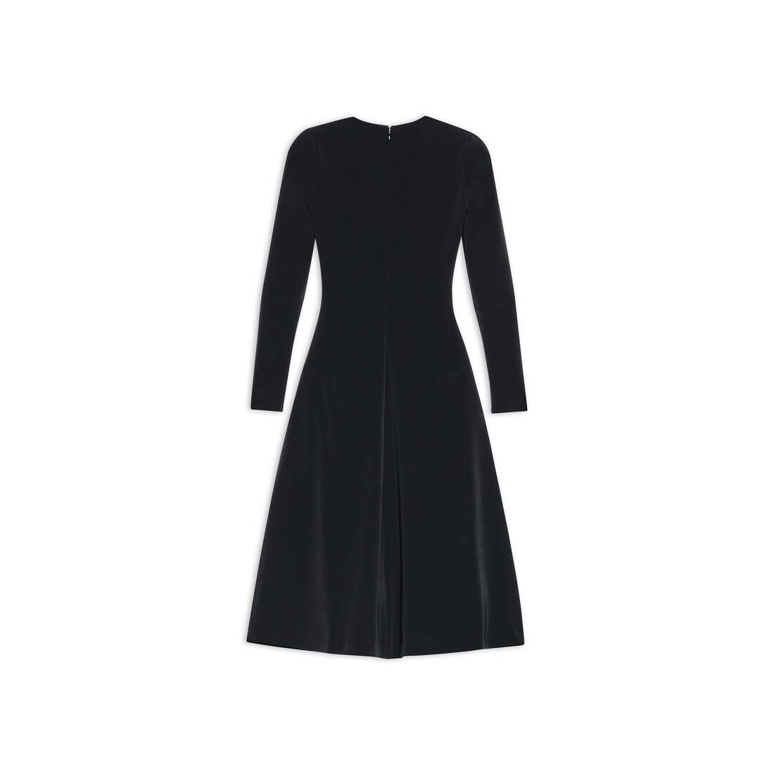 Women's A-line Crewneck Dress in Black - 6