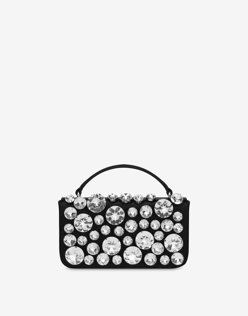 SMALL SATIN BAG WITH JEWEL STONES 1