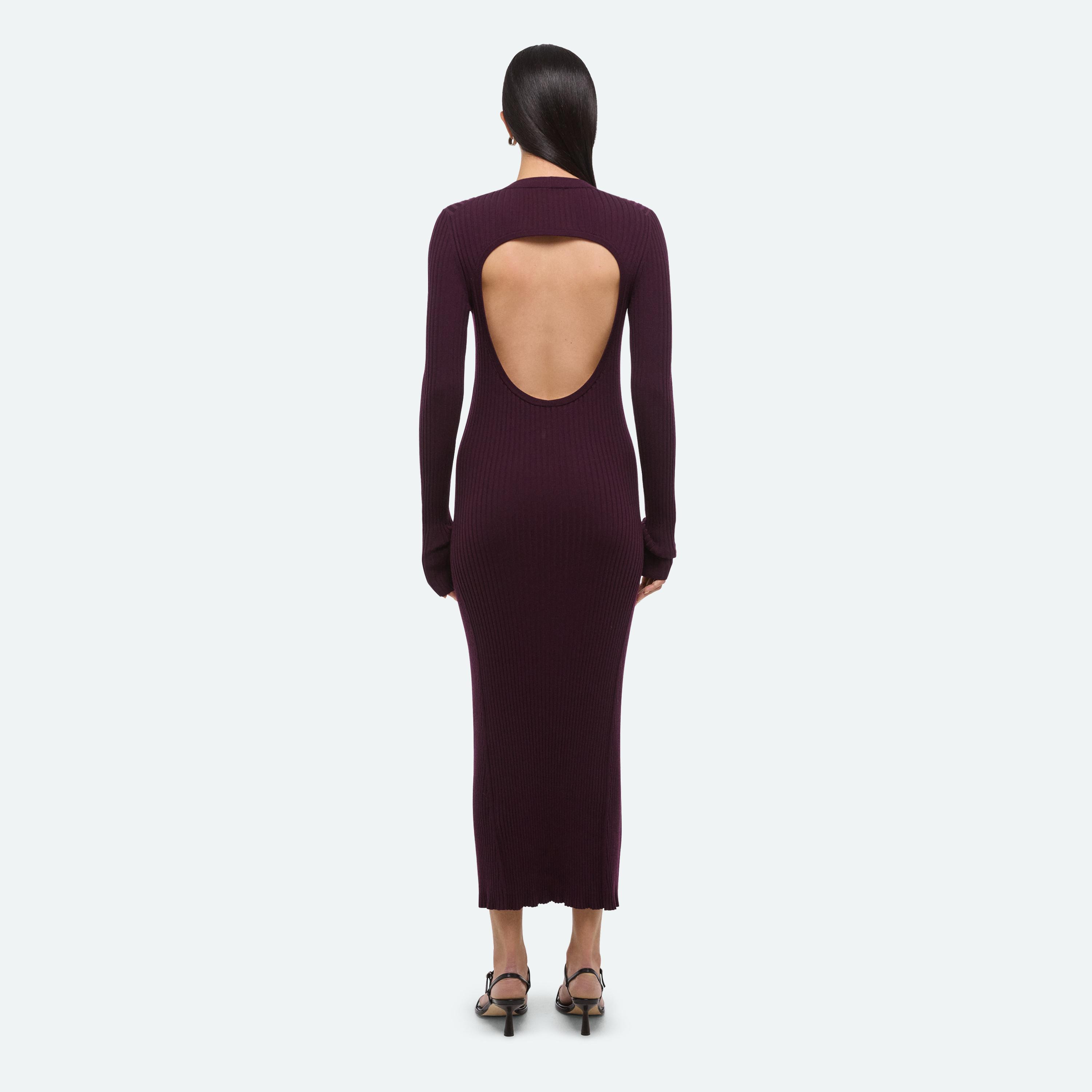 OPEN-BACK RIBBED DRESS - 5