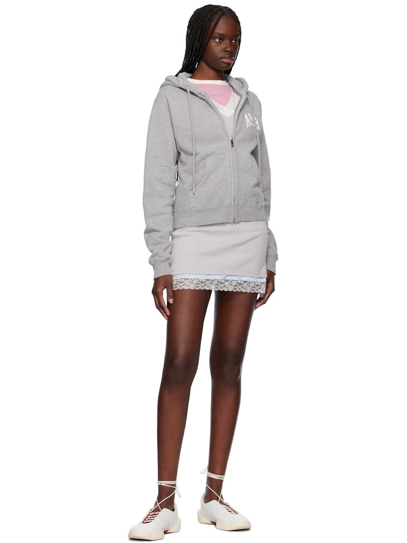 Ambush Gray 'AMB' Graphic Zip-Up Hoodie outlook