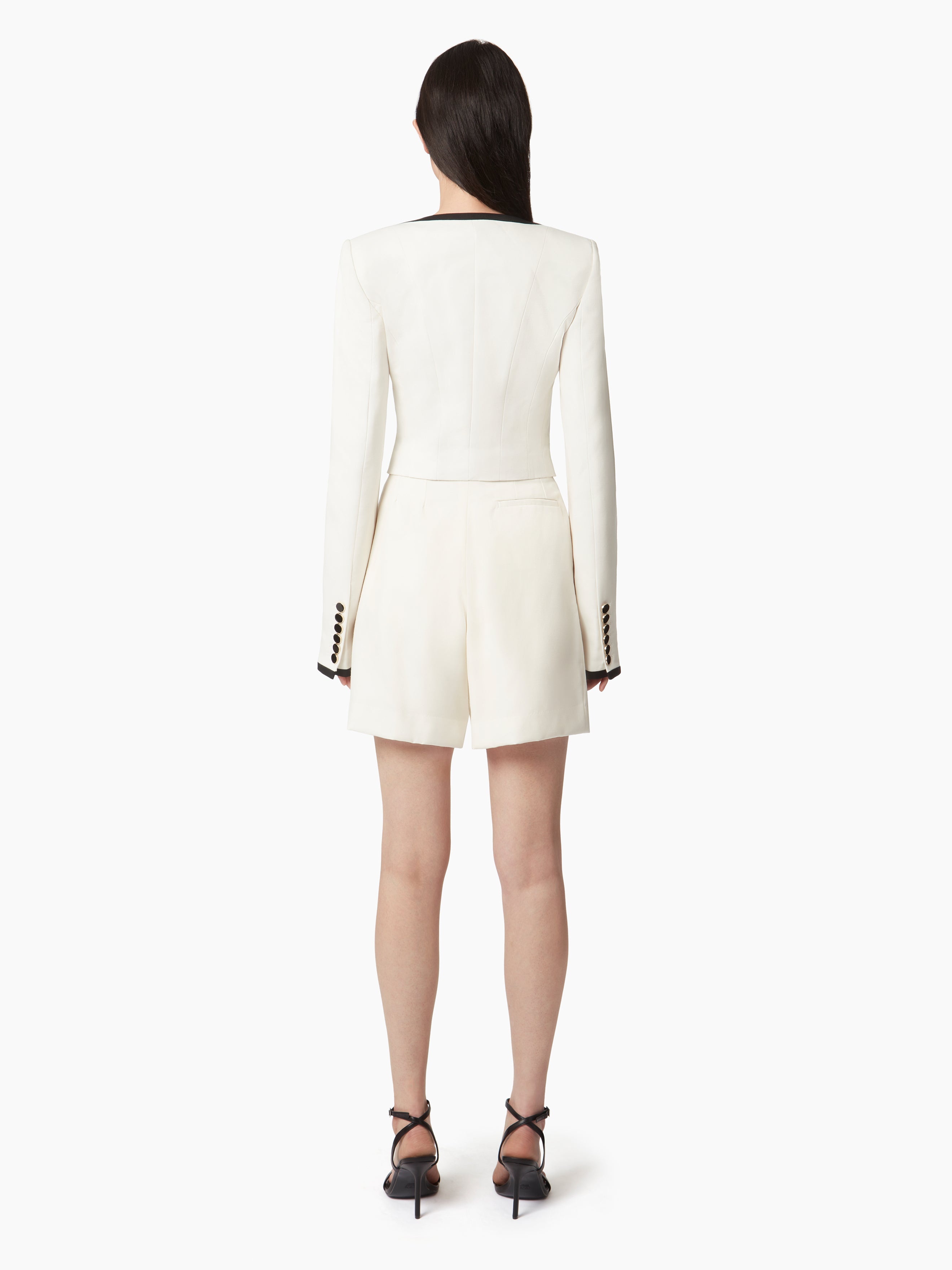 Short Jacket With Round Neckline - 4