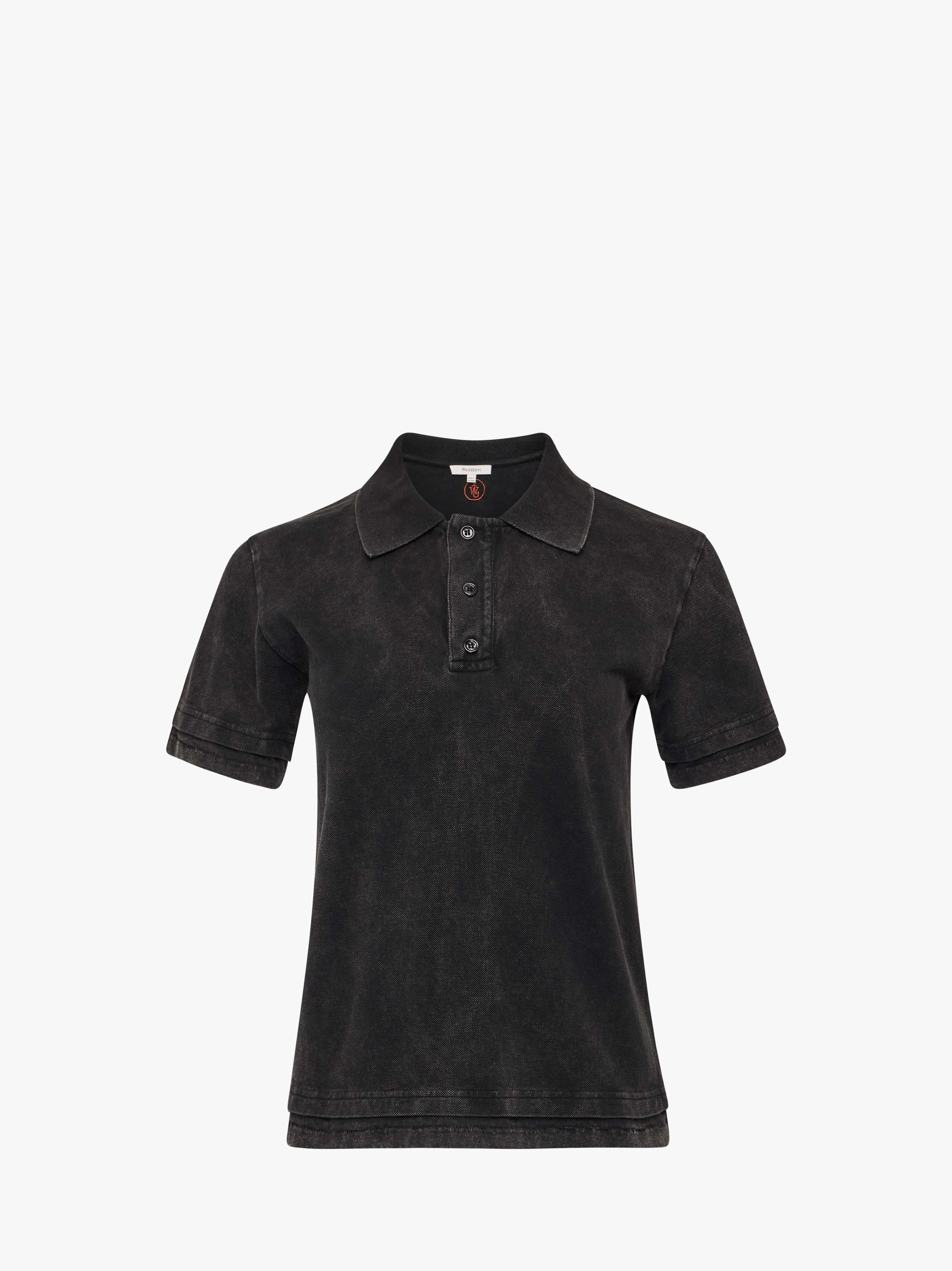 LAYERED SHORT SLEEVE POLO TOP - 1