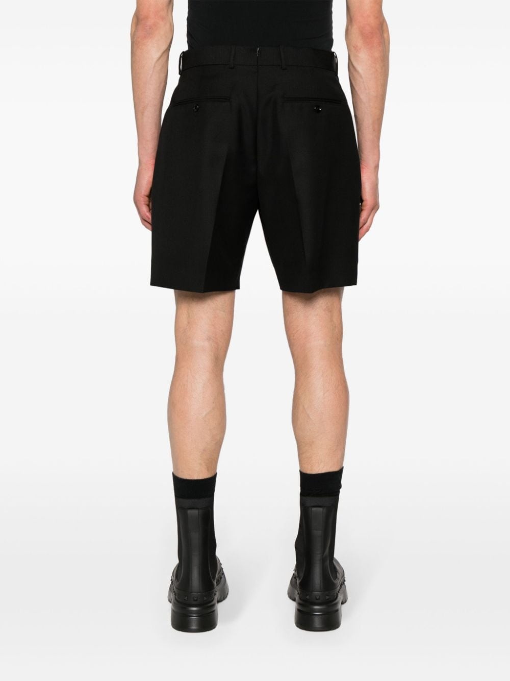 pleat-detail tailored shorts - 4