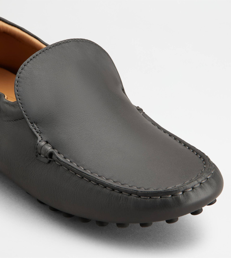 GLOVE GOMMINO DRIVING SHOES IN LEATHER - GREY 6