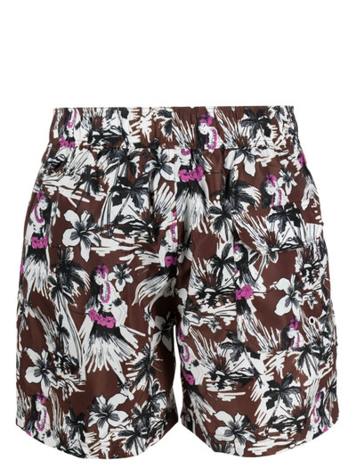 Palm Angels Hula floral-motif swim shorts outlook