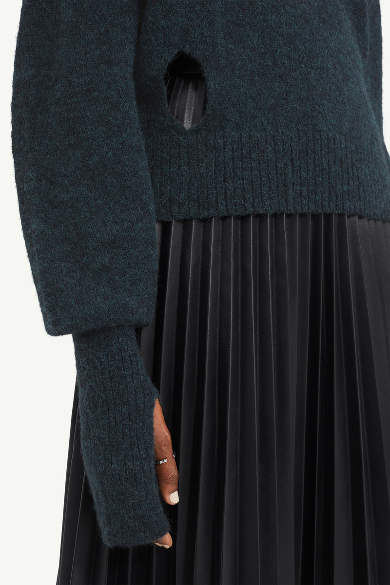 Distressed high collar jumper 5
