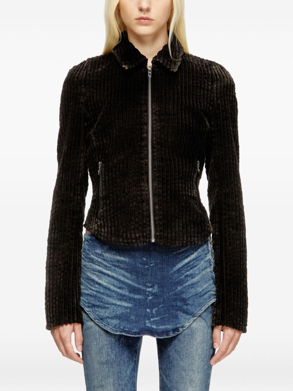G-ENEA corduroy zip-up jacket - 3