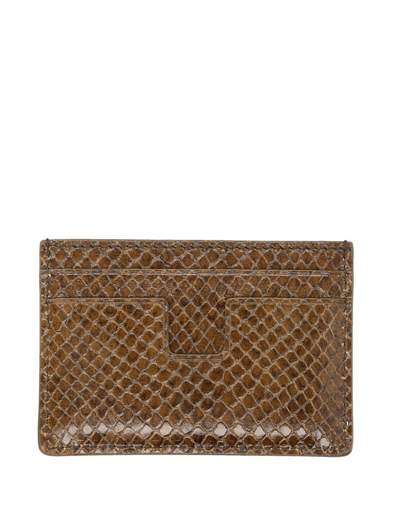 TOM FORD Phyton-print leather card holder outlook