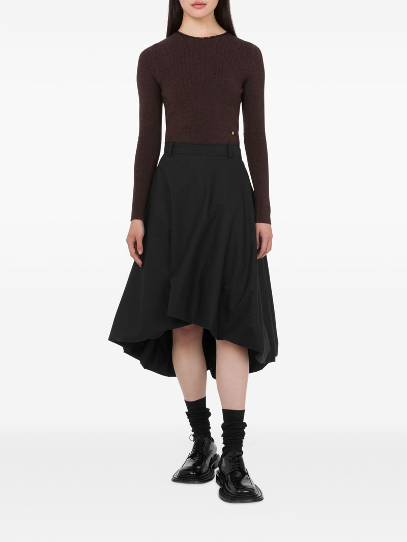 Moschino lace-trimmed wool sweater outlook