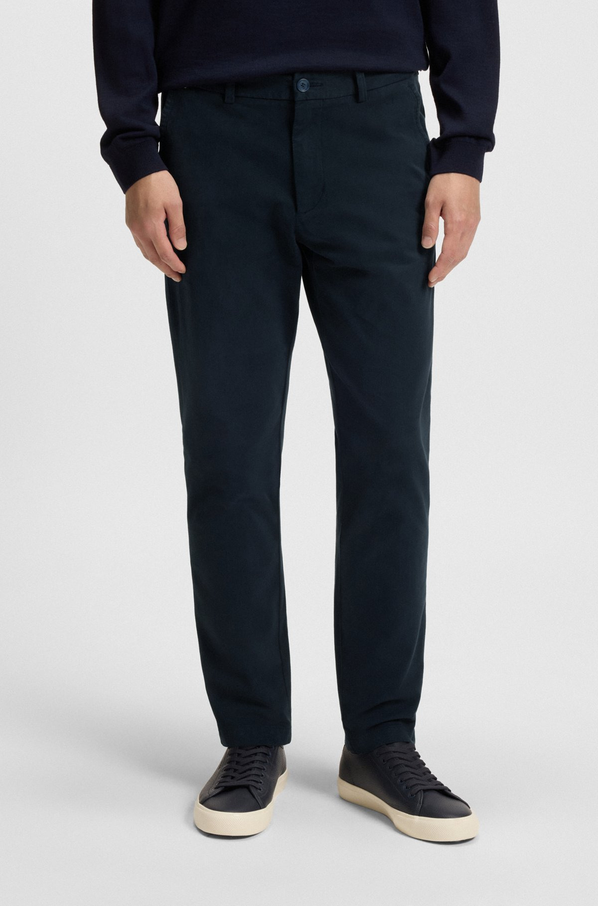 SLIM-FIT TROUSERS IN STRETCH-COTTON TWILL - 2