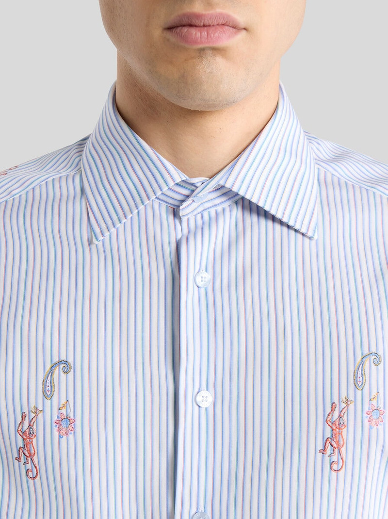 Etro STRIPED COTTON JACQUARD SHIRT WITH FIL COUPÉ MOTIF outlook