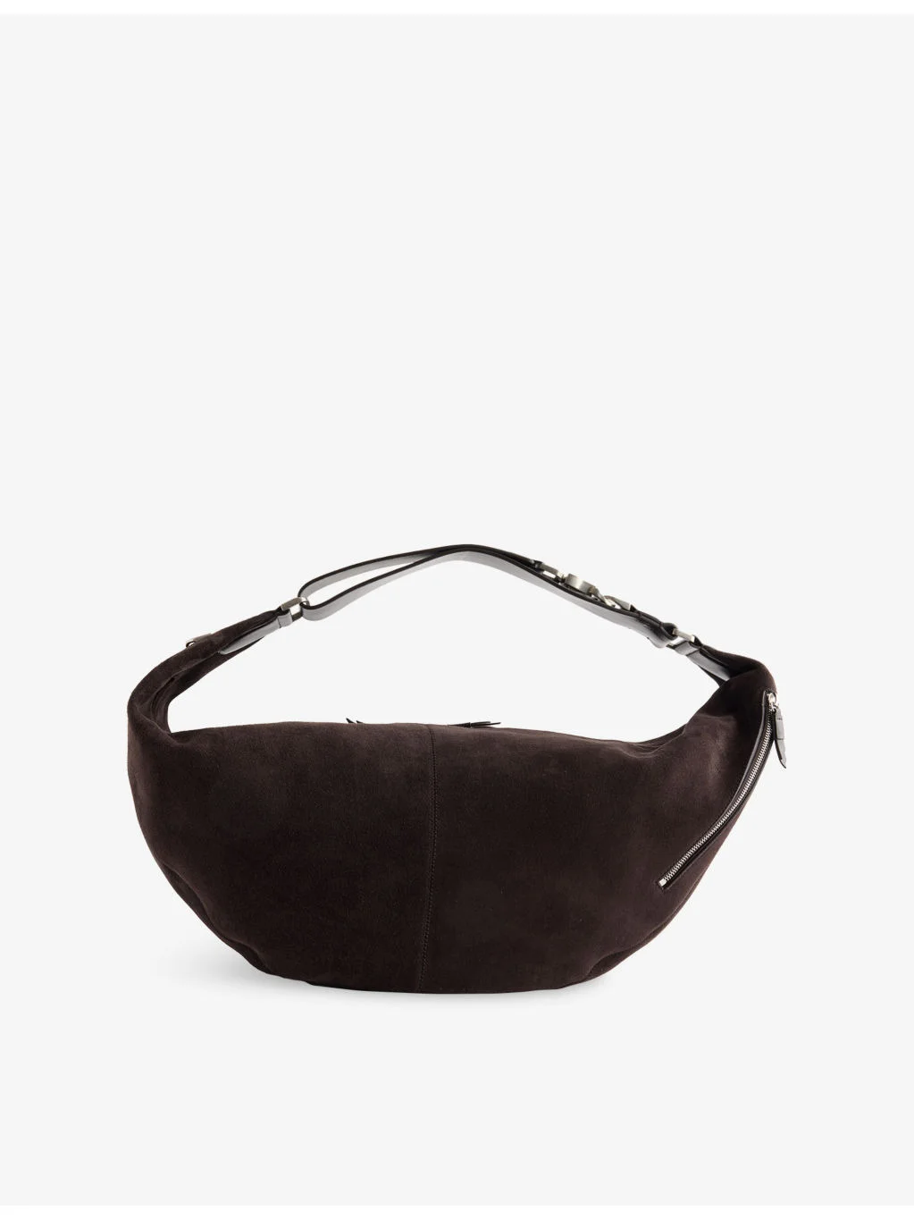 Large Quiver Clip Suede Leather Shoulder Bag - 1