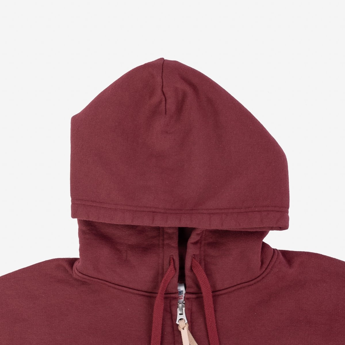 IHSW-58-BUR Printed 14oz Ultra Heavyweight Loopwheel Cotton Zippered Hoodie - Burgundy - 7