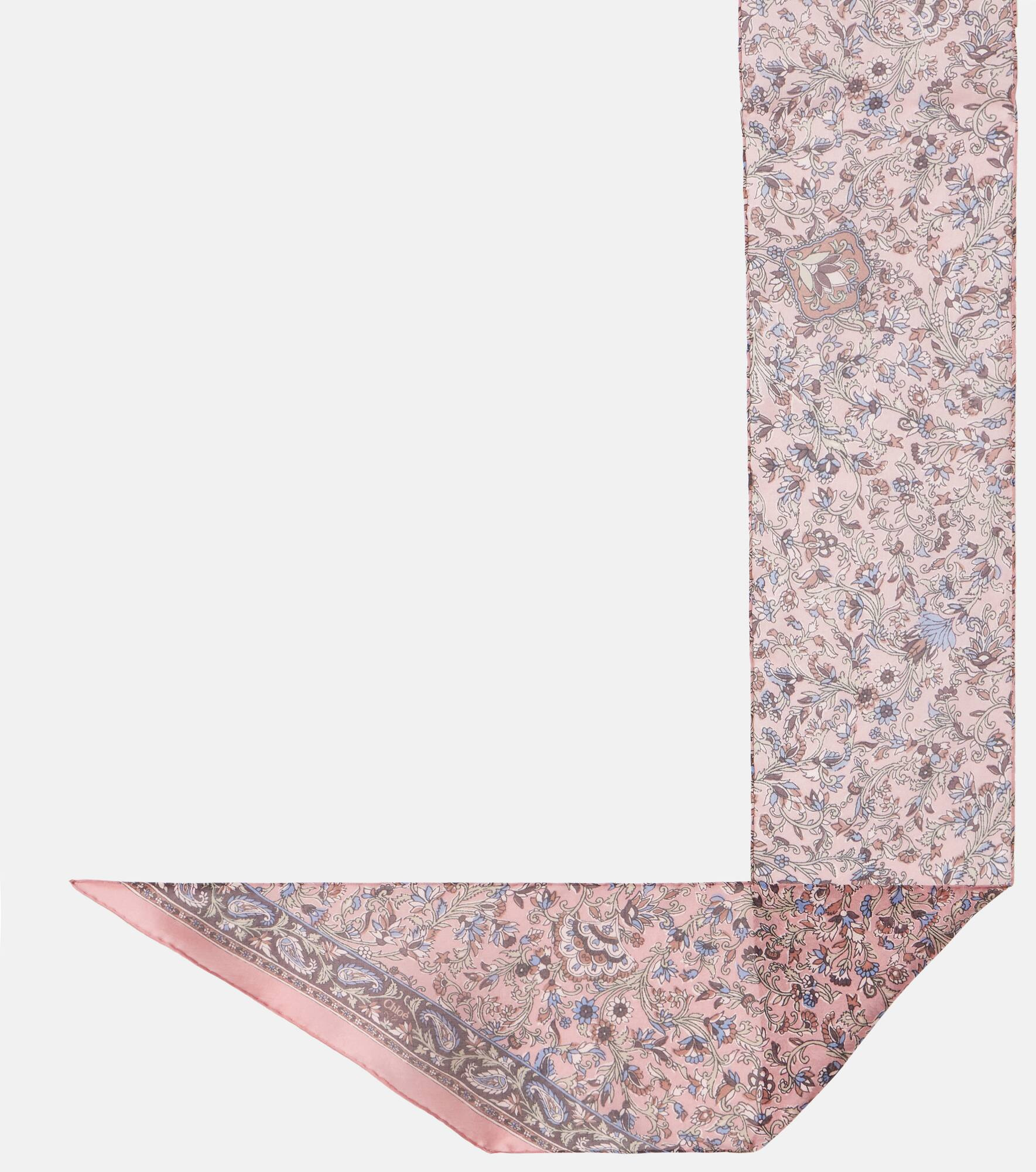 Paisley silk charmeuse scarf - 5