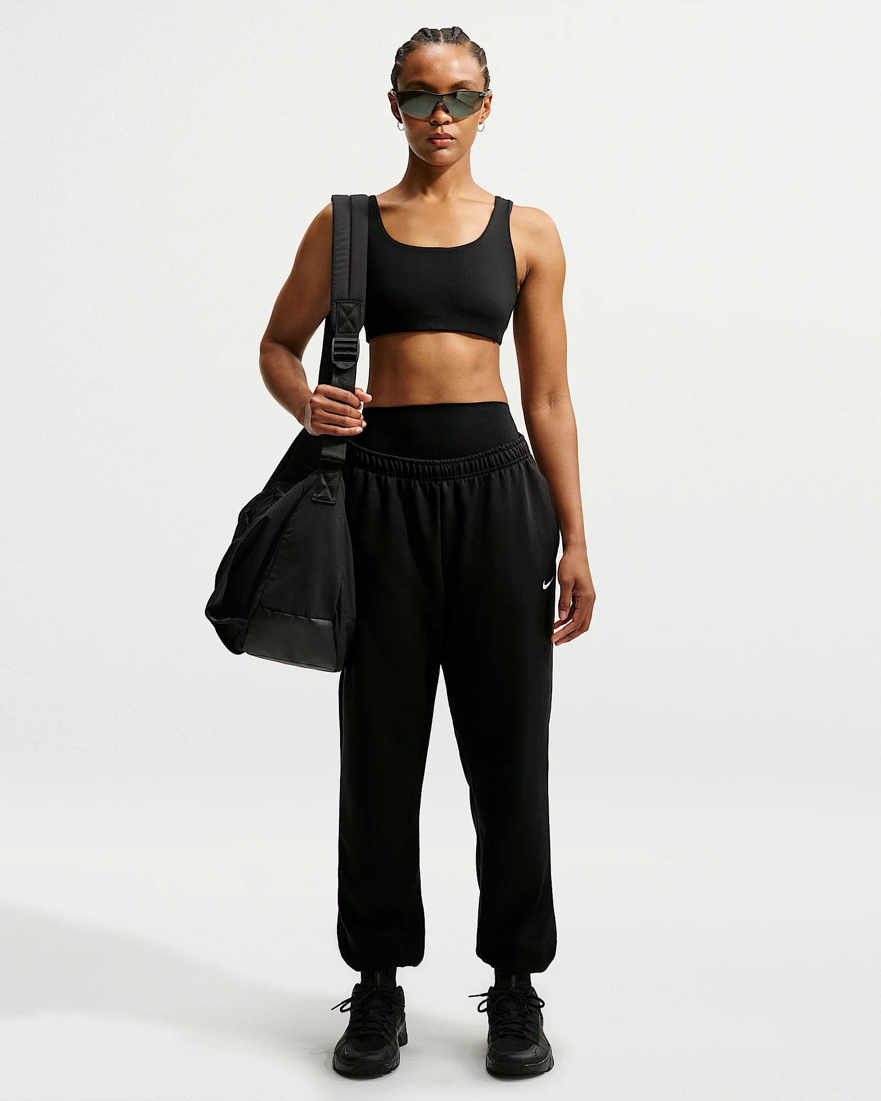 Nike Studio Fleece Sport Women's Dri-FIT Mid-Rise Pants - 1