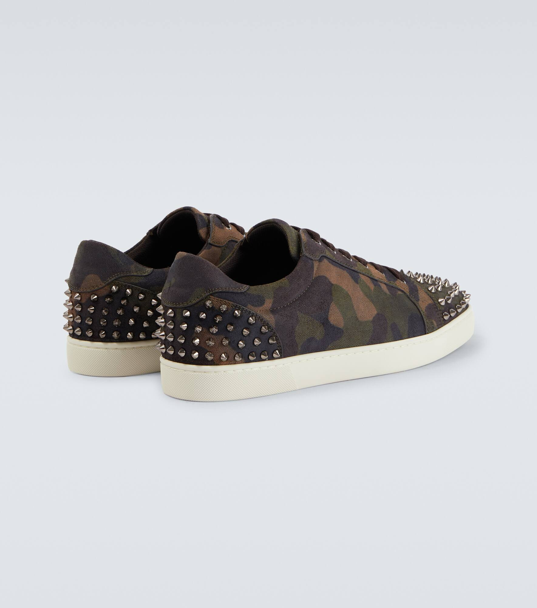Seavaste camouflage spiked suede sneakers - 6