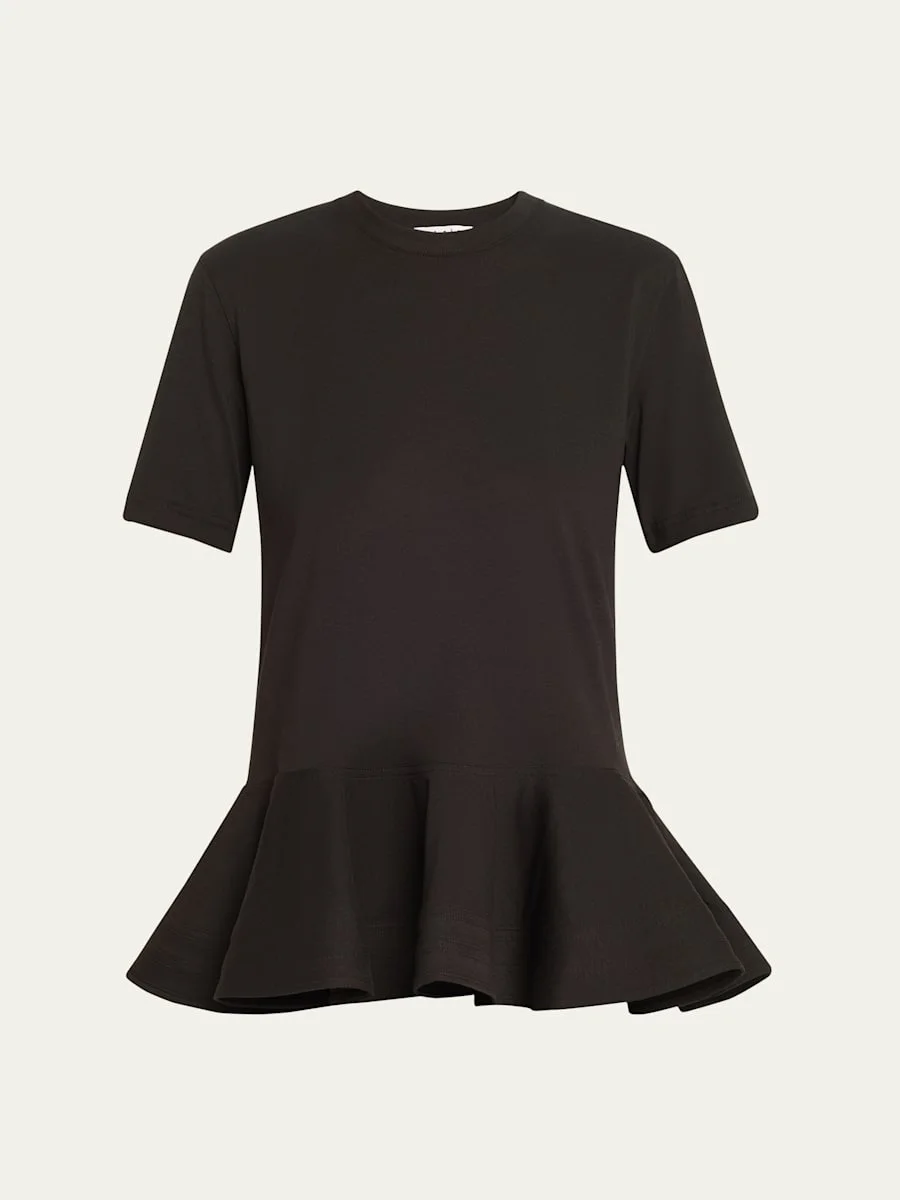 Short-Sleeve Peplum T-Shirt - 1