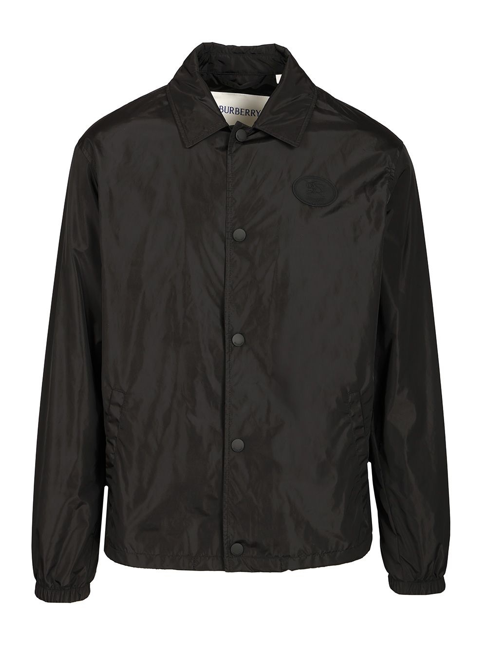 Burberry Knight Stamp Nylon Track Jacket Jackets Black - 1