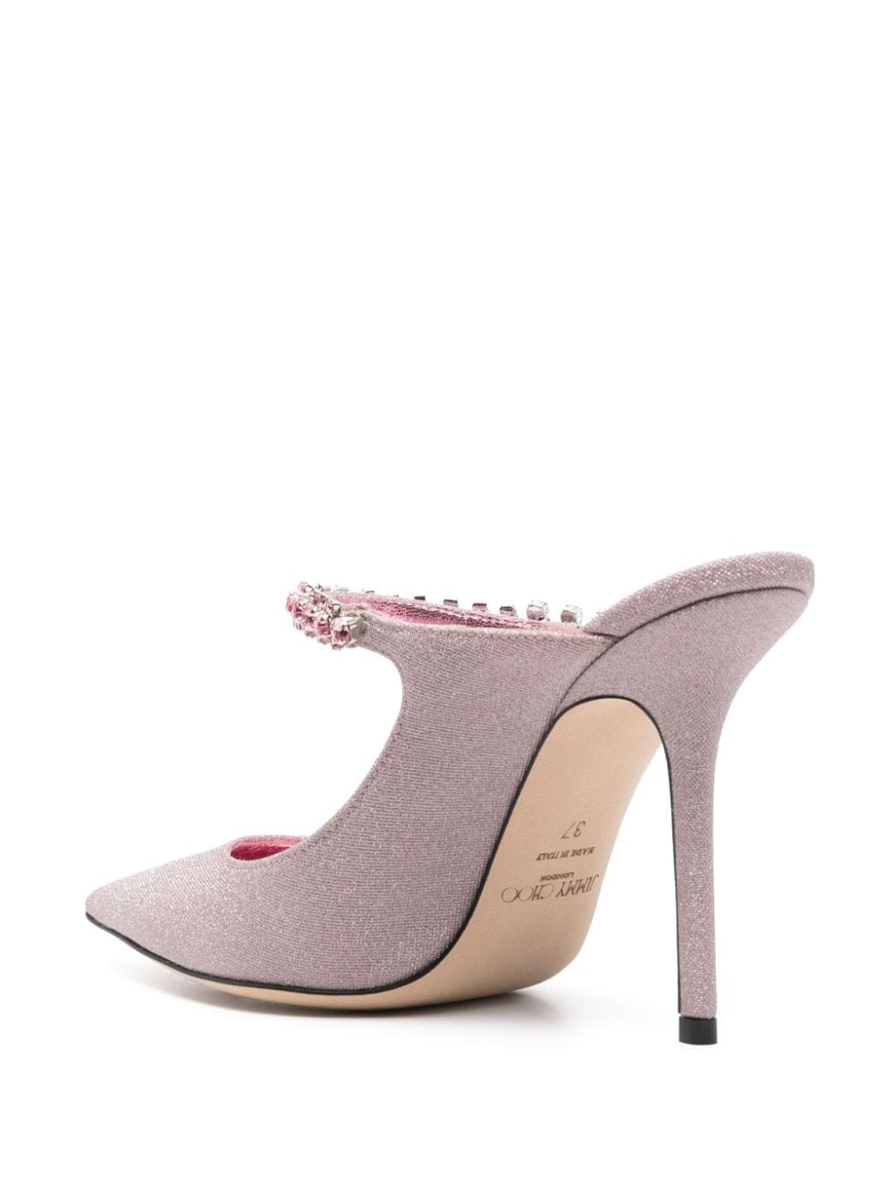 Bing 100mm glitter-detailed mules - 3