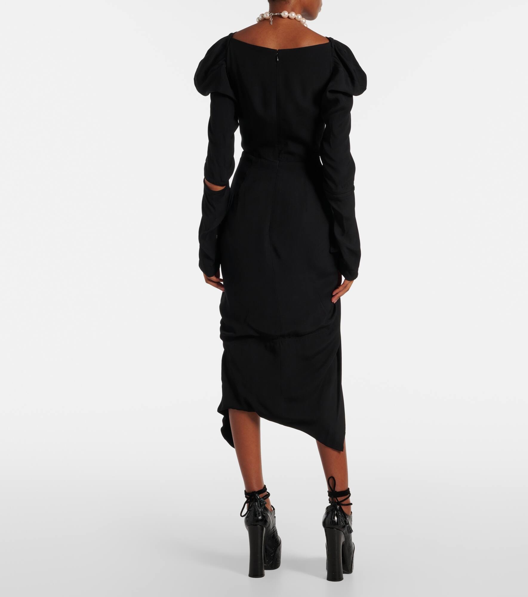 Panther draped midi dress - 3