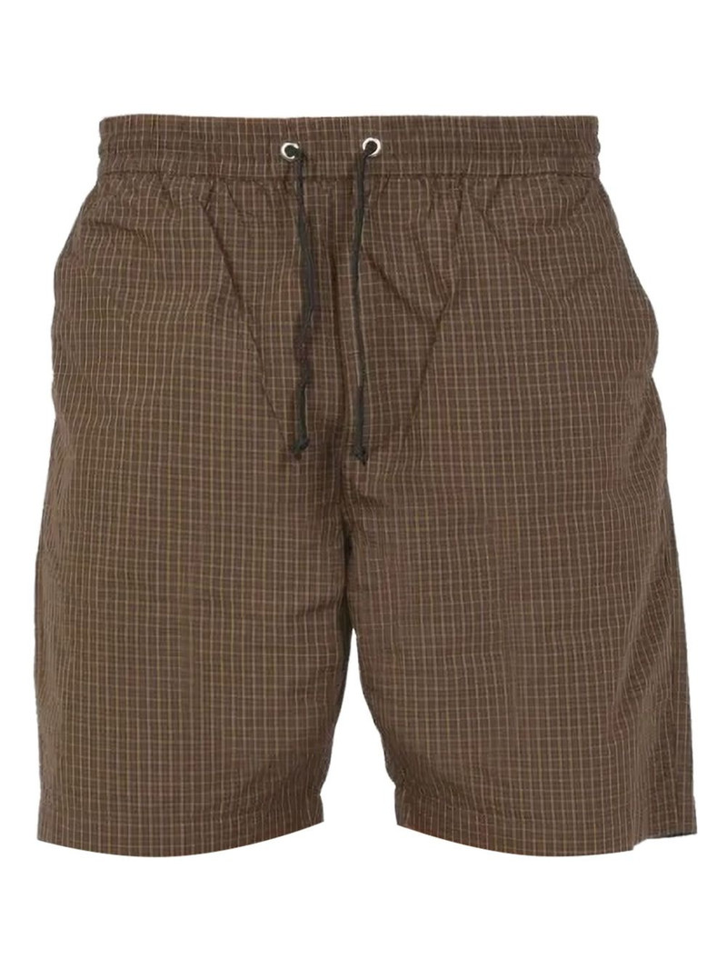 drawstring checked shorts 1